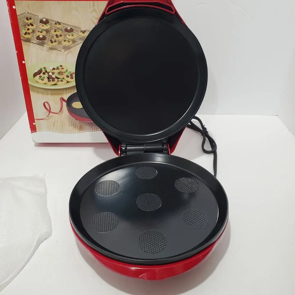 Holiday Time Cookie Maker Electric Red & Black Open Box NEW